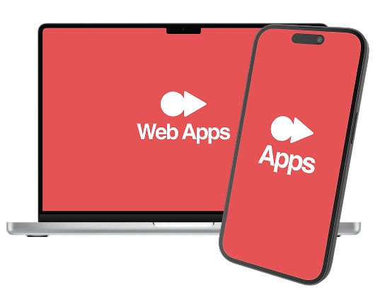 laptop en telefoon met bardan agency voorbeeld apps